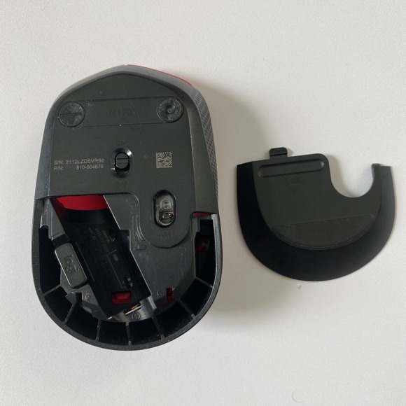 Logitech -  M170 Wireless Mouse For PcMac,2.4 Ghz With USB Mini Receiver - Red - Picture 6 of 6